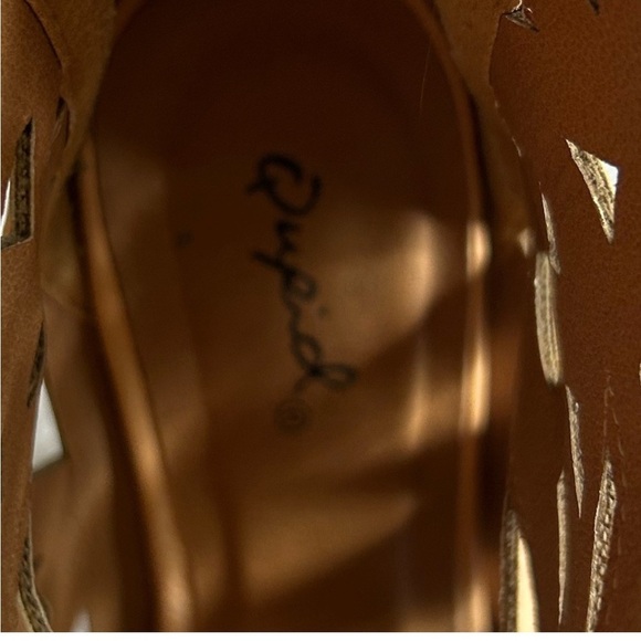 Qupid women's heels with open toe and laces size 6.5 - Picture 5 of 7